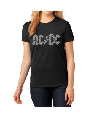 LA Pop Art Women's AC/DC Premium Blend Word Art T-Shirt - Macy's