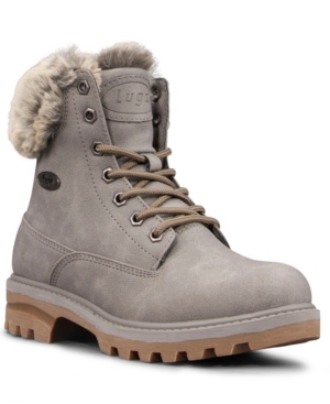Lugz Women s Empire Lace Up Fur Boot in Golden Wheat Cream Gum