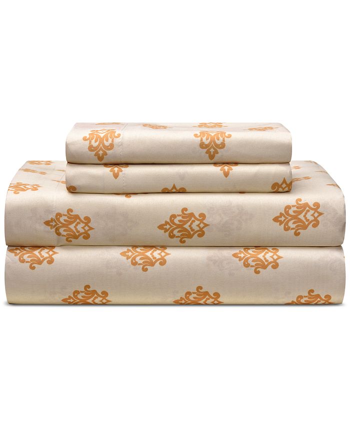 Fairfield Square Collection Golden Damask 6Pc. Reversible Twin
