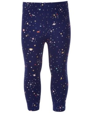 image of First Impressions Toddler Girls Space-Print Leggings, Created for Macy-s
