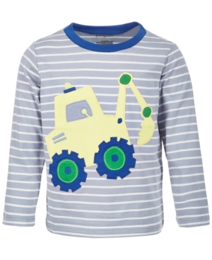 image of First Impressions Baby Boys Digger Long-Sleeve Cotton T-Shirt, Created for Macy-s