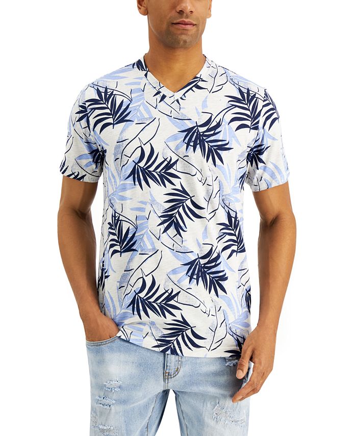 Sun + Stone Men's Tropical Print T-Shirt, Created for Macy's - Macy's