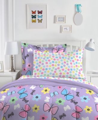 Kids Sweet Butterfly Comforter Set, Twin