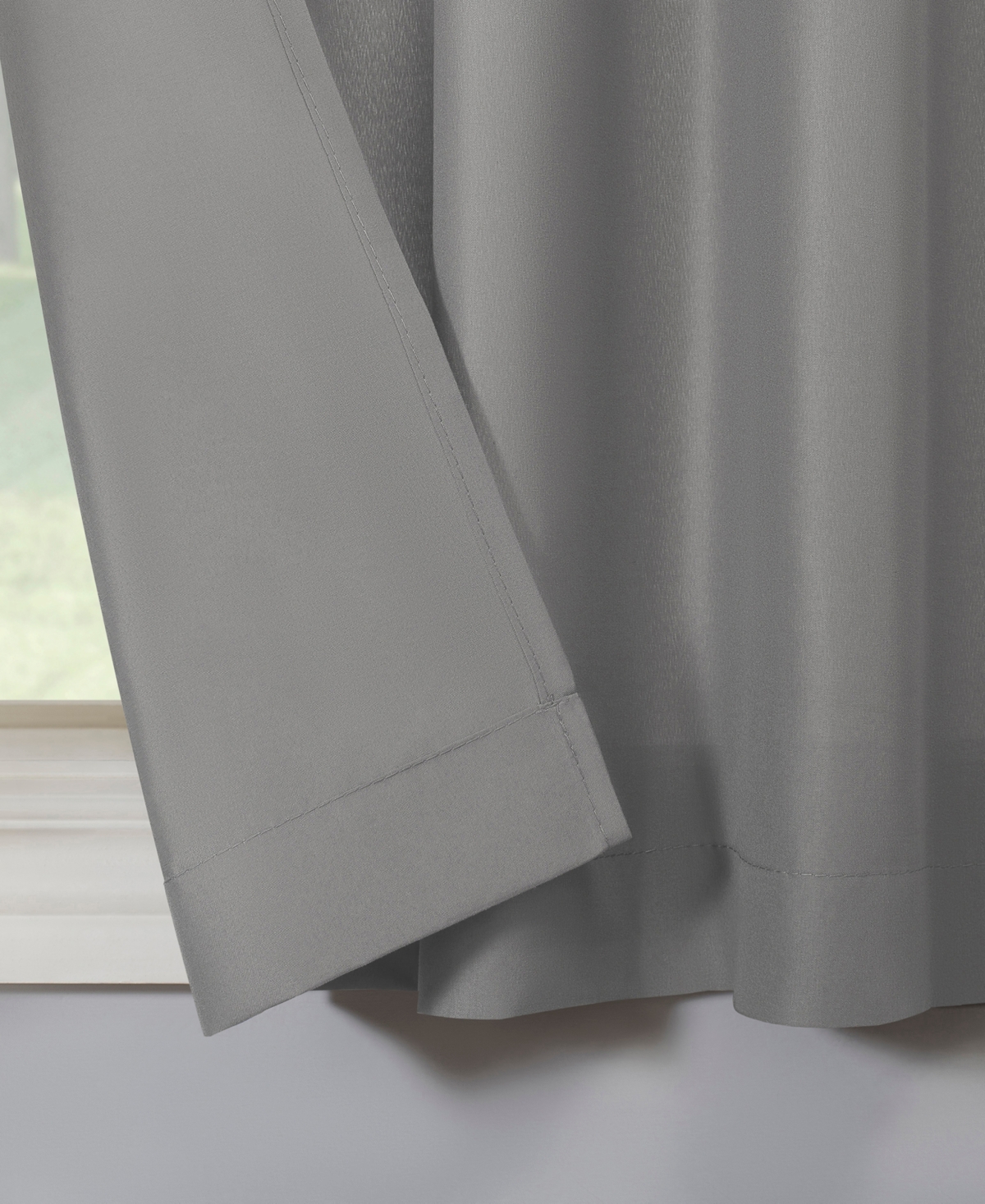 Martine Microfiber Semi-Sheer Rod Pocket Kitchen Curtain Valance Tiers Set