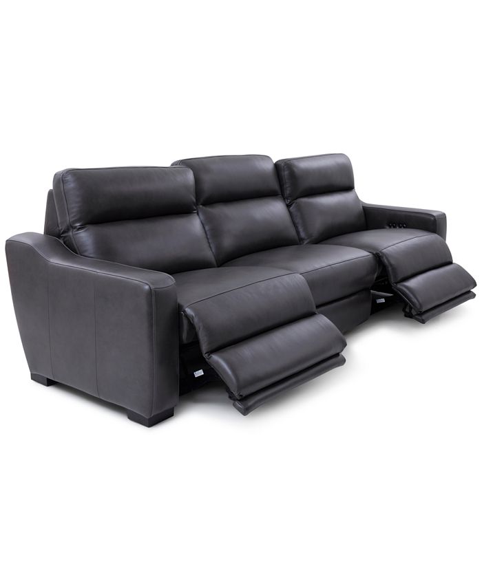Furniture Gabrine 3Pc. Leather Sofa with 2 Power Recliners, Created