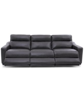 Gabrine 3-Pc. Leather Sofa with 3 Power Recliners, Created for Macy's