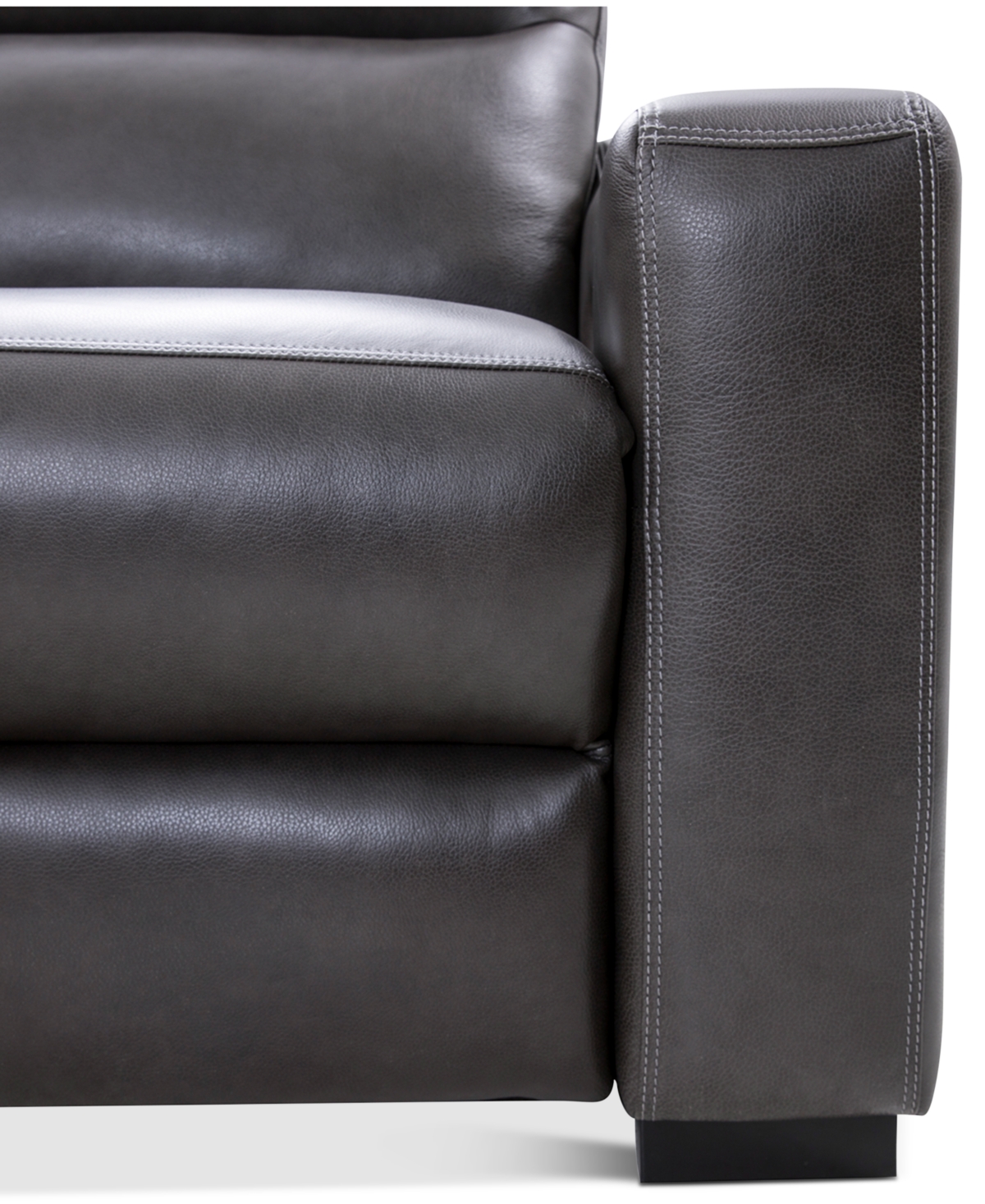 Gabrine 3-Pc. Leather Sectional with 1 Power Headrest and Chaise, Created for Macy's