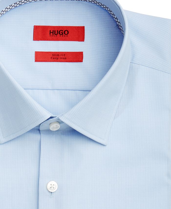 Hugo Boss HUGO Men's Koey Slim-Fit Mini-Check Dress Shirt - Macy's
