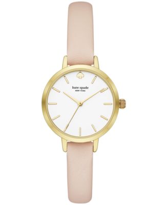 Photo 1 of kate spade new york Women's Metro Three-Hand Blush Leather Watch 30mm