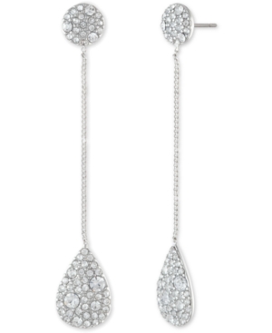 image of Givenchy Scattered Crystal Linear Drop Earrings