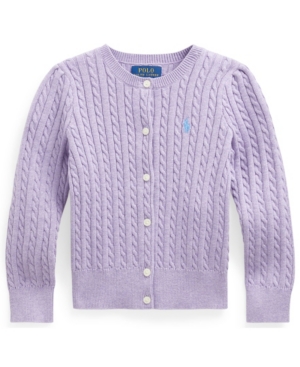image of Polo Ralph Lauren Toddler Girl Cable-Knit Cotton Cardigan