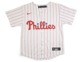 Philadelphia Phillies Majestic Youth Home Official Team Jersey - White