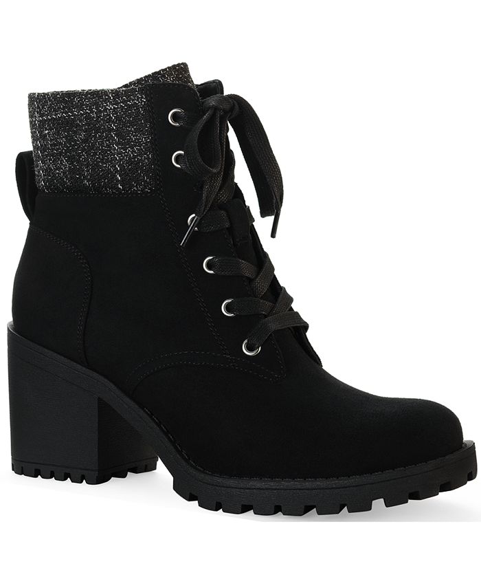 Sun + Stone Romina Lace-up Hiker Booties, Created for Macy's & Reviews ...