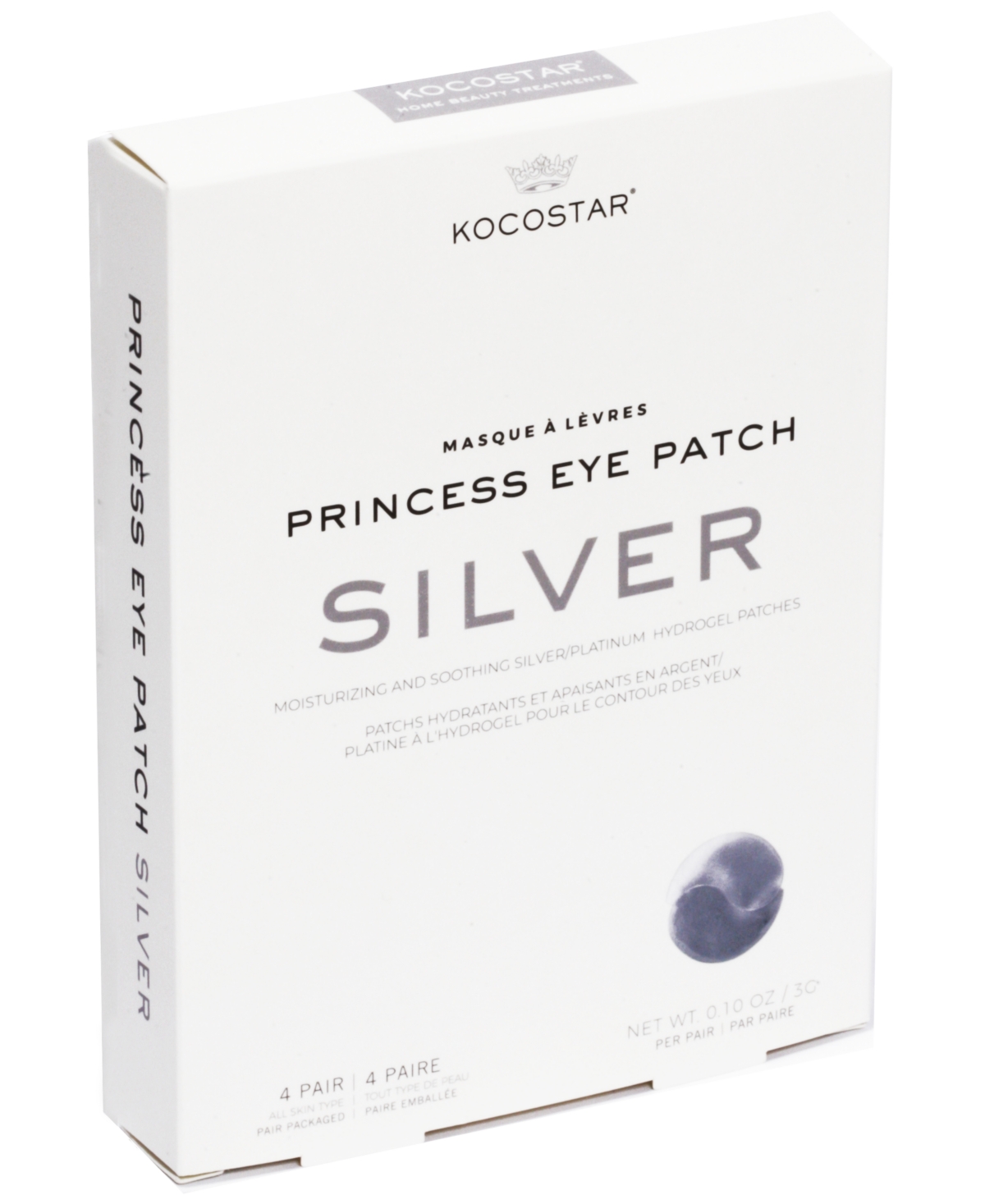 Princess Eye Patch - Silver-Tone, 4-Pk. - Silver-Tone