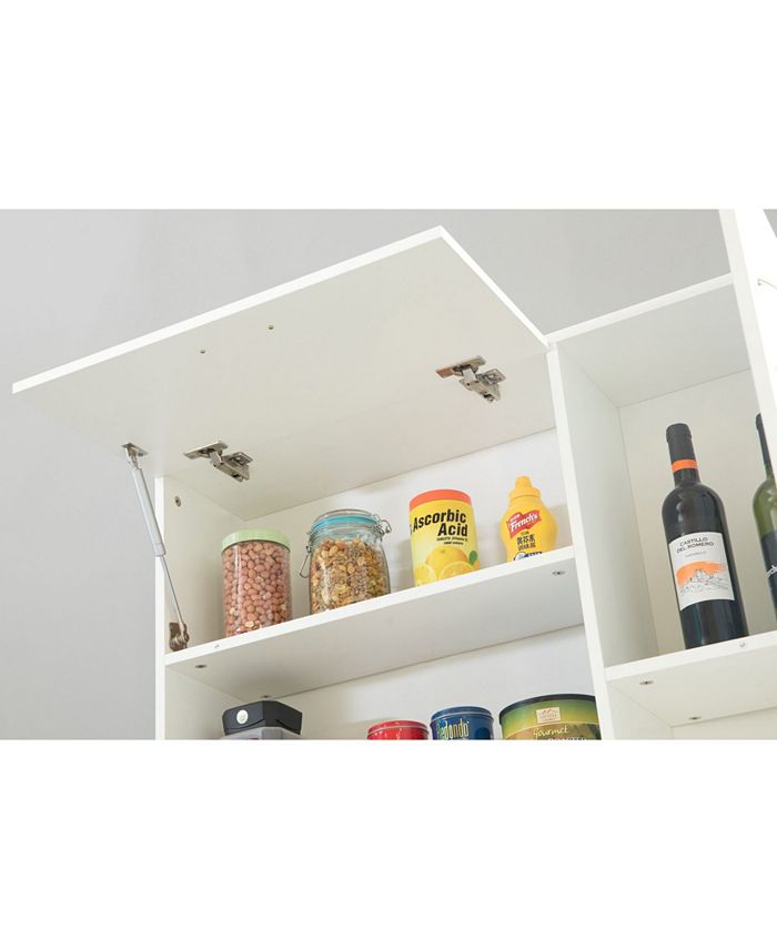 Basicwise Vintiquewise Kitchen Pantry Storage with Doors and