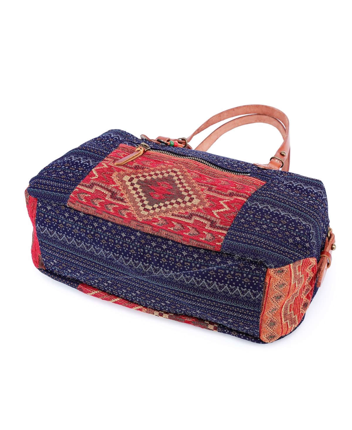 Tsd Brand Tribal Secret Canvas Tote Bag In Orange