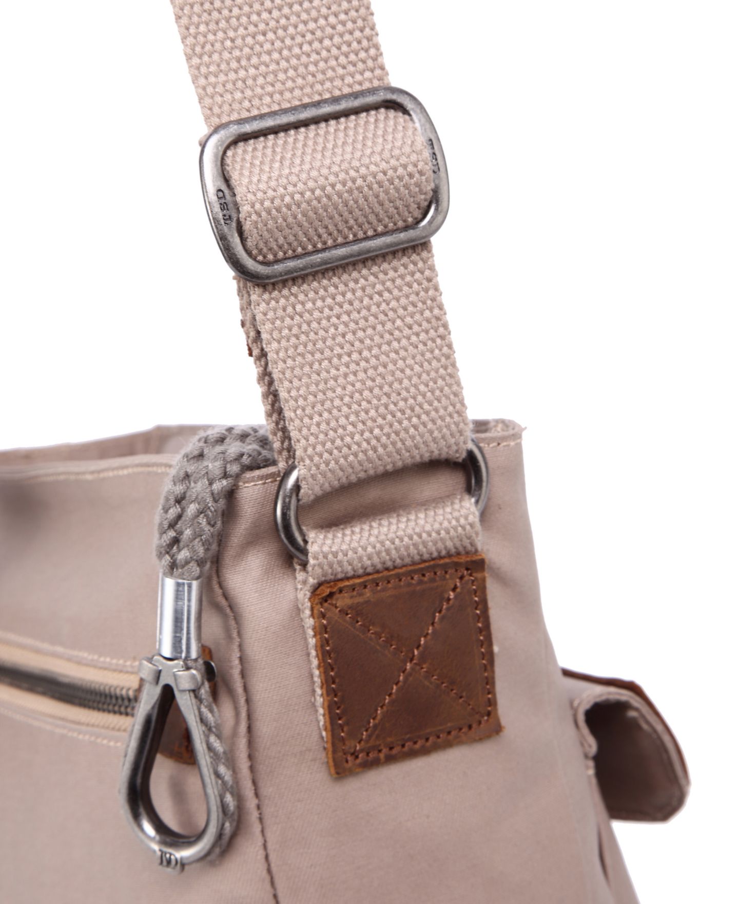 Женская сумка TSD BRAND Urban Light Canvas Crossbody Handbag, цвет: Бежевый — фото 7