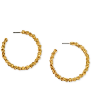image of Inc Gold-Tone Rope Chain Large Hoop Earrings, 2