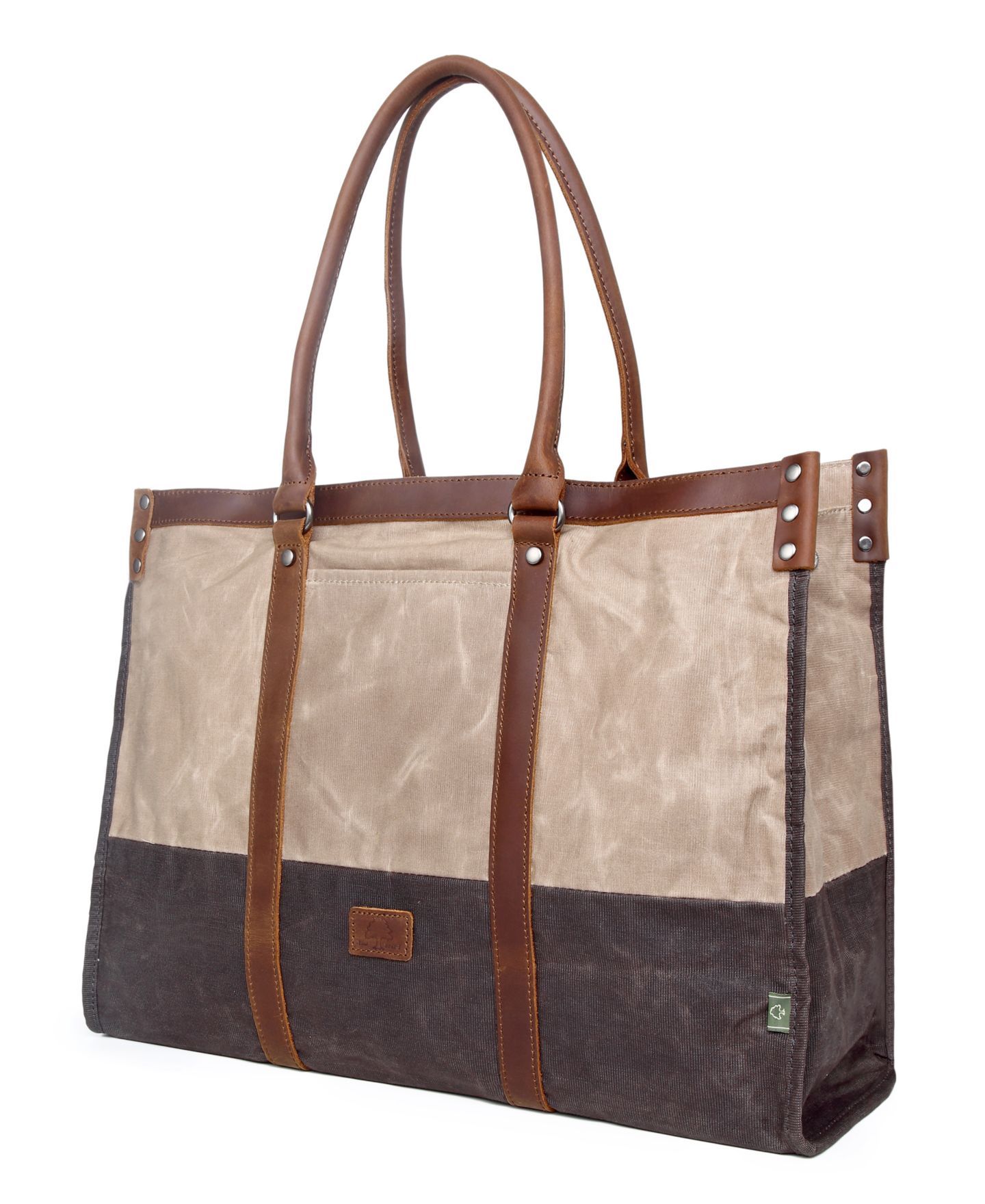 Женская сумка TSD BRAND Stone Creek Waxed Canvas, цвет: Бежевый — фото 14