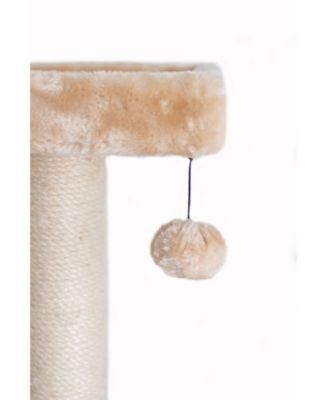 Classic Real Wood Cat Tree A3207, 32-Inch Beige - Perfect for Your Feline Friend affordable cattower