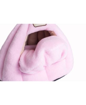 pumpkin Like House Cat Bed For Indoor Cats, Tent with Removable Washable Cushioned Pillow C95GFS Soft PInk