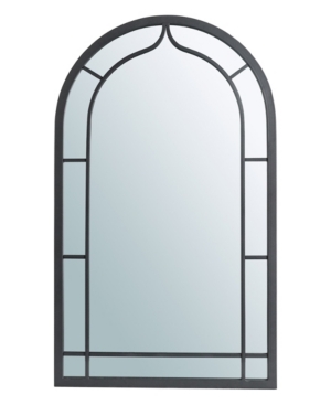 Glitzhome Oversized Arched Wall Mirror In Black