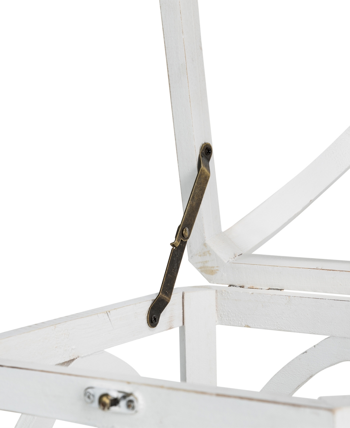 Glitzhome Set of 2 WashFarmhouse Wooden church window Frame Lanterns - White