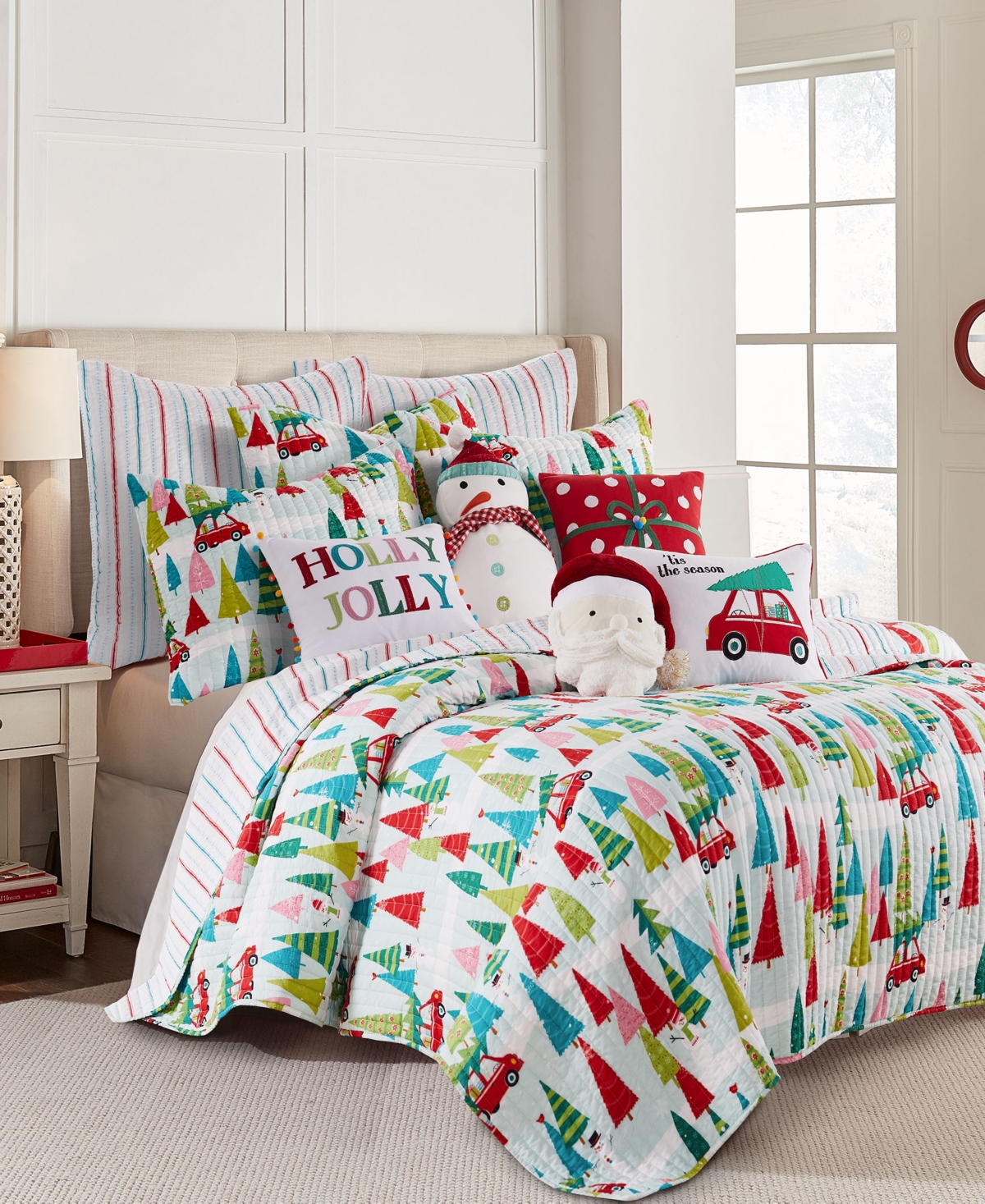 Levtex Holly Jolly Snowman Figure Decorative Pillow, 11" X 17" In Multi