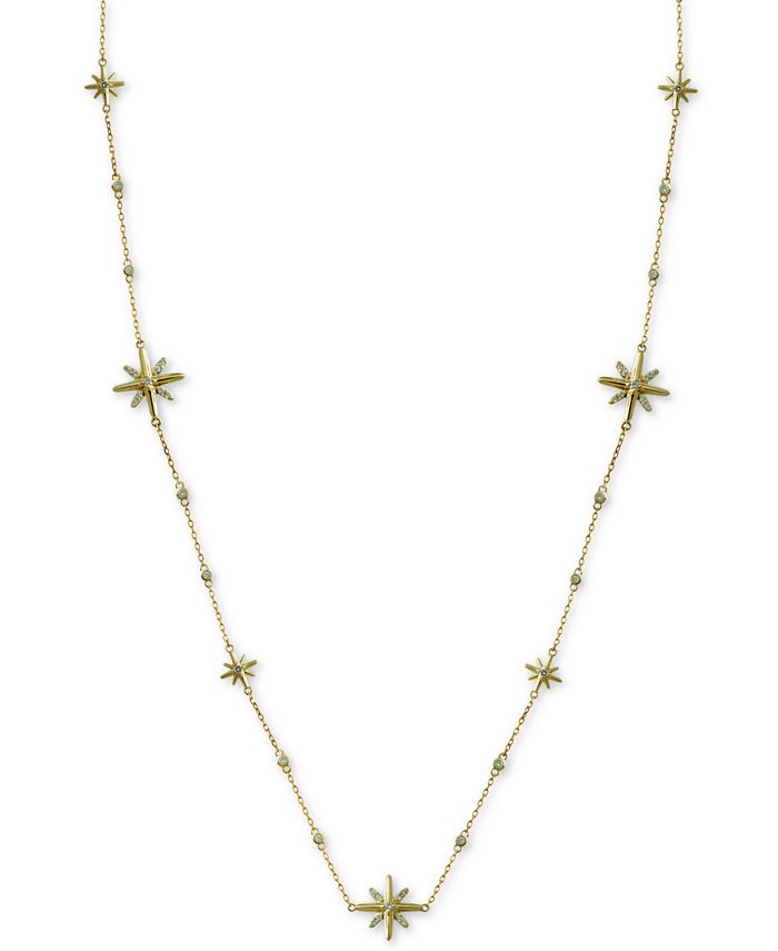 Macy's - Diamond Star & Bezel 36" Statement Necklace (1 ct. t.w.) in 14k Gold
