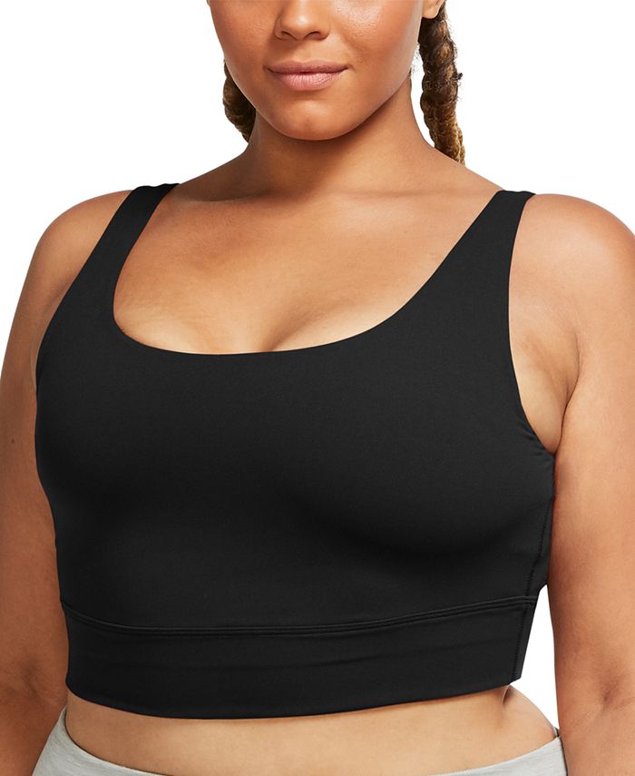 Nike Yoga Plus Size Luxe Women's Infinalon Cropped Tank Top & Reviews Tops - Plus Sizes - Macy's