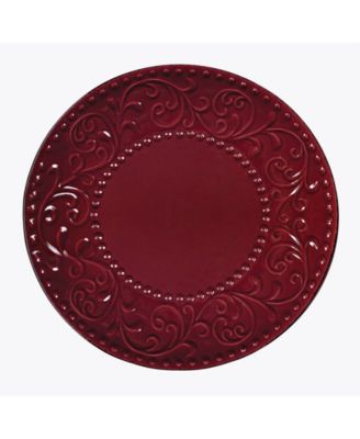 16 Piece Stoneware Scroll Dinnerware Set, Service for 4