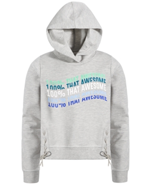 Ideology Big Girls Lace-Up-Hem Hoodie Created for Macy's