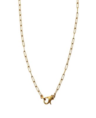 Lock Paper Clip Chain Necklace