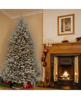 7.5' Dunhill&reg; Blue Fir Hinged Tree with Clear Lights