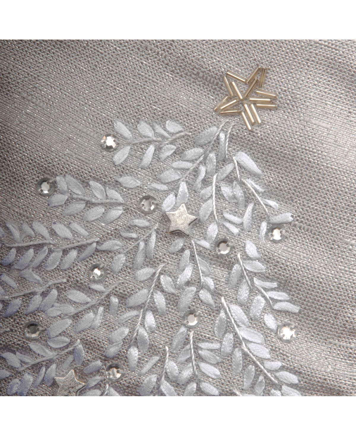 National Tree CompanyStocking with Xmas Design - Silver