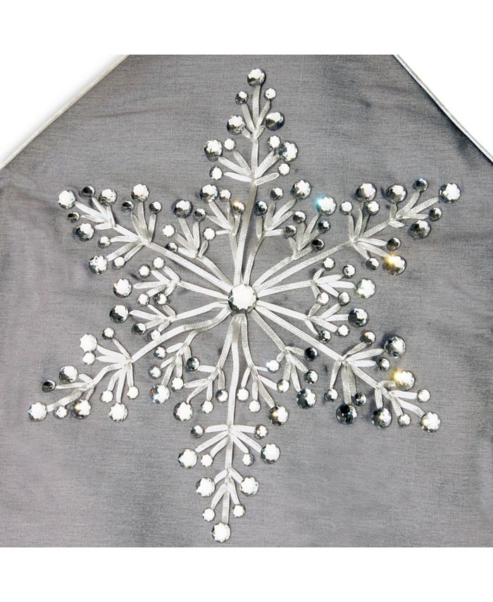 National tree company 13 x 72 table runner with snowflake design macy s