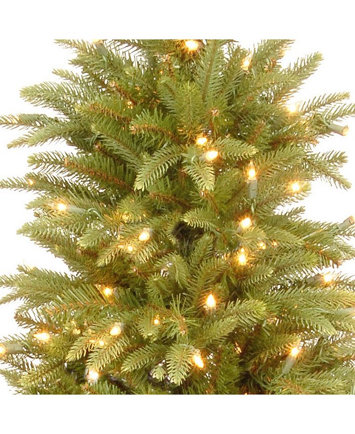 National Tree Company 4' Weeping Spruce Wrapped Tree in Green Pot with