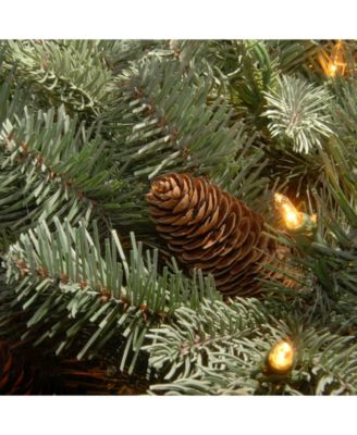 36" Frosted Arctic Spruce Mailbox Swag with Battery Operated Warm White LED Lights