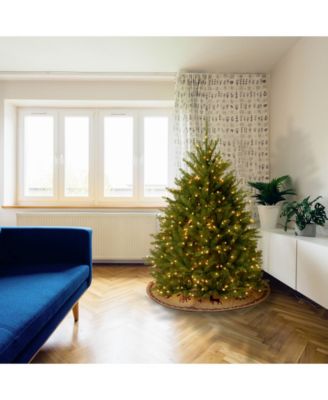 National Tree 4.5' Dunhill Fir Hinged Tree with 450 Clear Lights