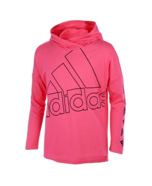 image of adidas Big Girls Long Sleeve Hooded Tee