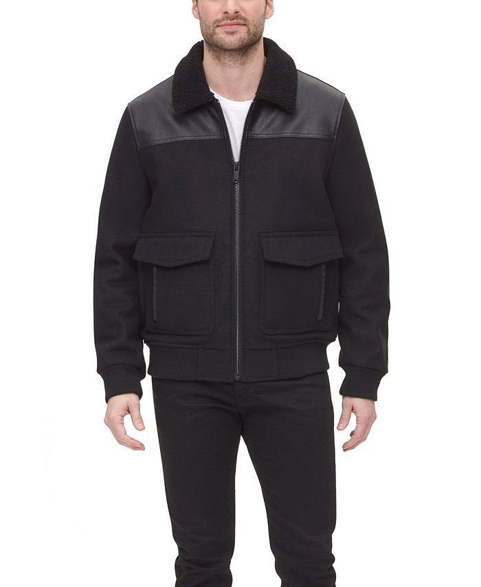 DKNY Mixed Media Bomber Jacket, Created for Macy's Macy's