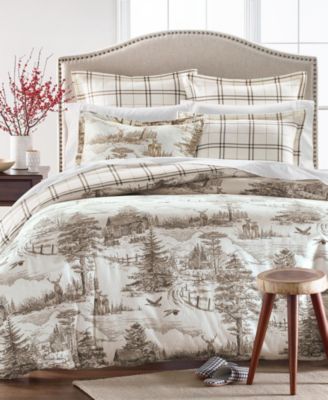 brown toile duvet cover