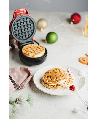 Bella Mini Waffle Maker, Gingerbread Red - Macy's