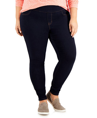 Style & Co Plus Size Wide-Waistband Jeggings, Created for Macy's - Macy's
