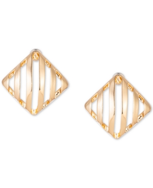 image of Charter Club Gold-Tone Openwork Geometric Drop Earrings, Created for Macy-s