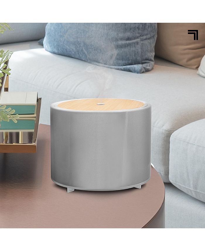 Sharper Image Diffuser Ultrasonic Aromatherapy Wood Lid and Ceramic LED