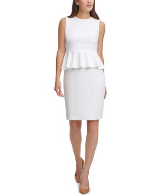 calvin klein peplum sheath dress