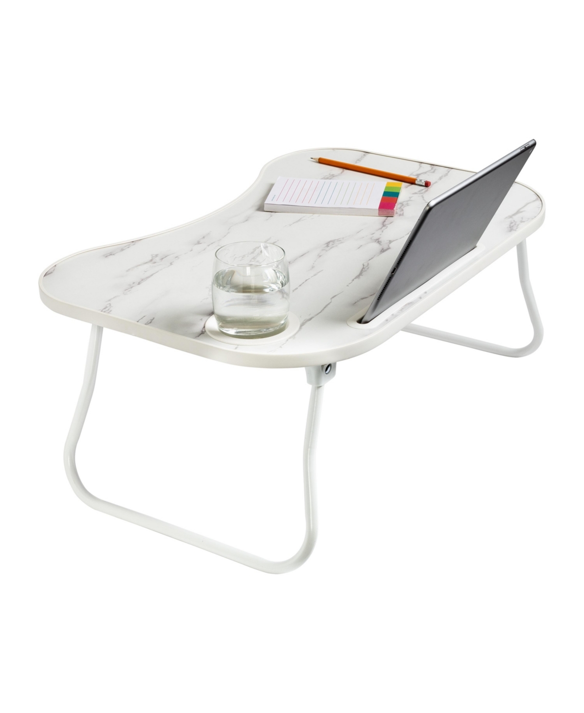 Honey Can Do Collapsible Folding Lap Desk In Marble,white