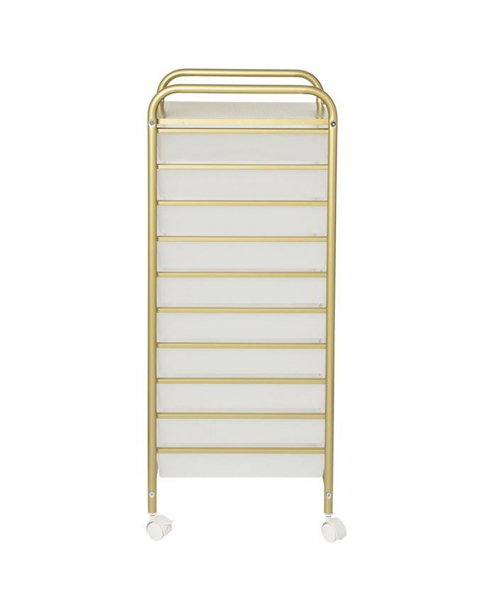 Honey Can Do 10Drawer Rolling Storage Cart With Plastic Drawers Macy's