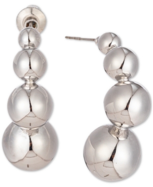 image of Charter Club Silver-Tone Ball Linear Drop Earrings, Created for Macy-s